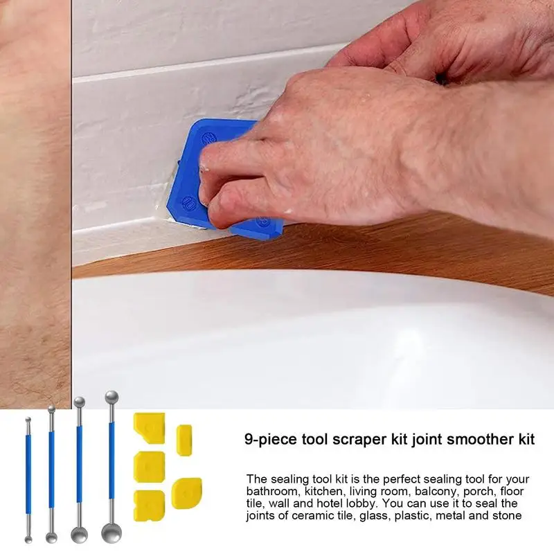 Silicone Caulk Remover Tool Silicone Scraper Tool Glass Glue Angle Scraper Grout Scraper Caulk Finishing For Window Sink Tile 4
