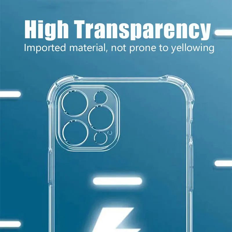 Enhanced Shockproof Clear Silicone Phone Case - Transparent Soft Cover