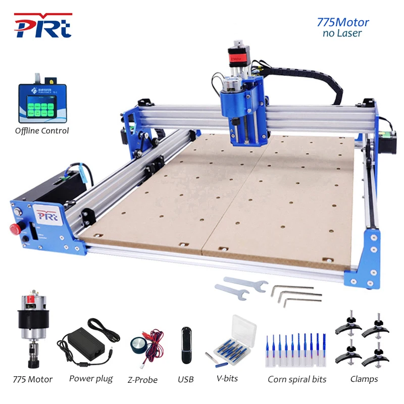 PRTCNC 3018 Pro 4040 Engraving Machine Engraver Router Carving Milling CNC Laser Mark GRBL ER11 for Wood PVC PCB Leather MDF