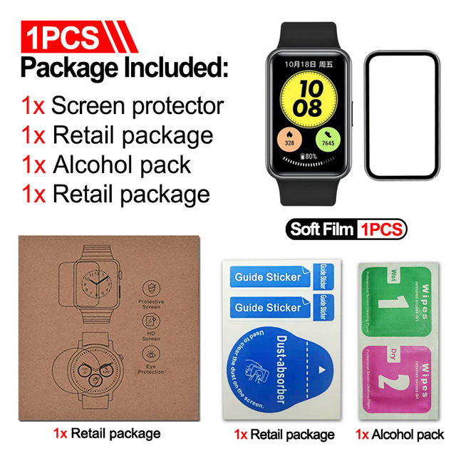 Edge Protective Film For Huawei Honor Band 7 6 Pro Watch Protective Film For Huawei Watch Fit 2 Watch Screen Protector