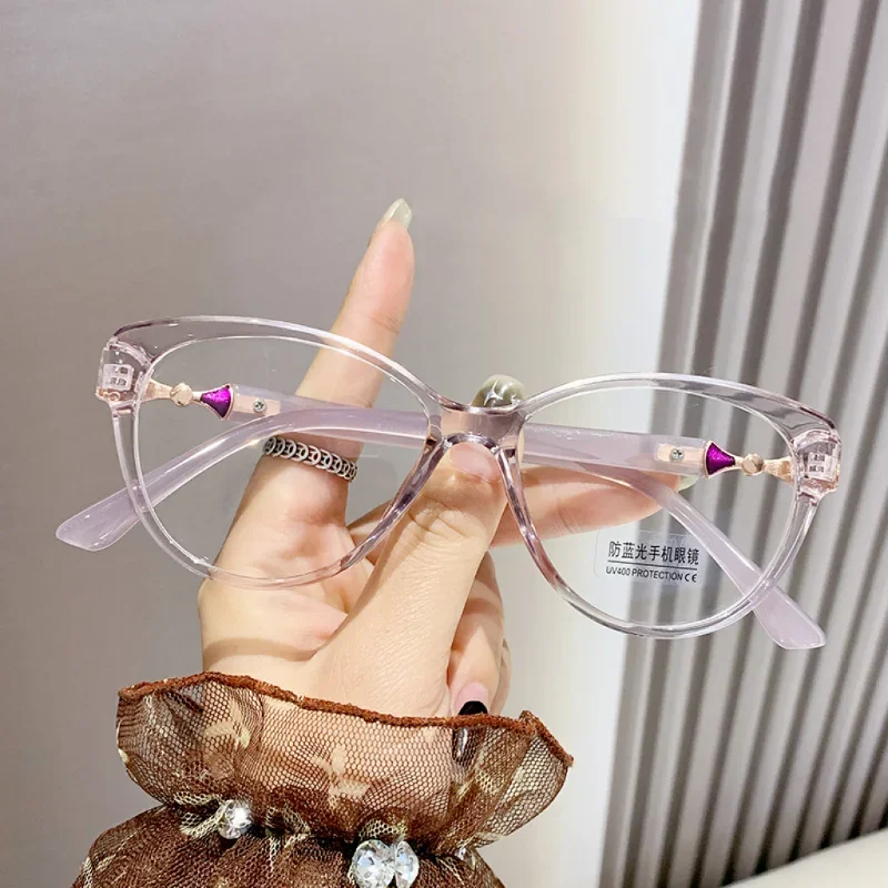 2024 New 3 in 1 Progressive Multifocal Reading Glasses Fashion Women Anti-blue Eyeglasses Easy To Look Far and Near -1.0 To +4.0 3