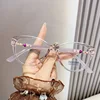 2024 New 3 in 1 Progressive Multifocal Reading Glasses Fashion Women Anti-blue Eyeglasses Easy To Look Far and Near -1.0 To +4.0 3