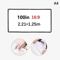 Portable HD Projector Screen (100IN)