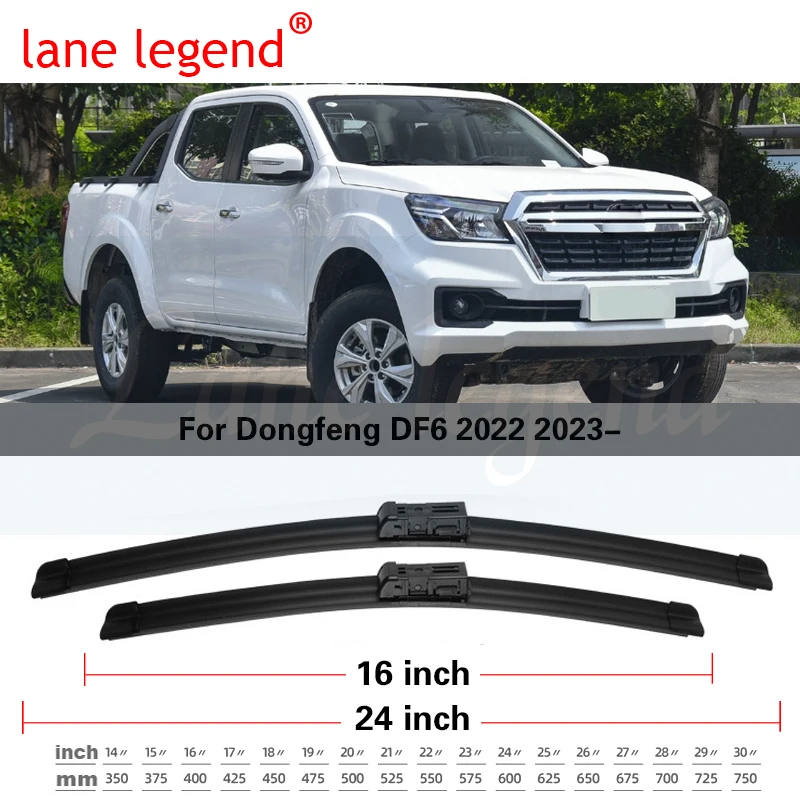 Scheibenwischer Für Dongfeng DF6 Pickup 2022-2023 - 24+16 Zoll Naturkautschuk