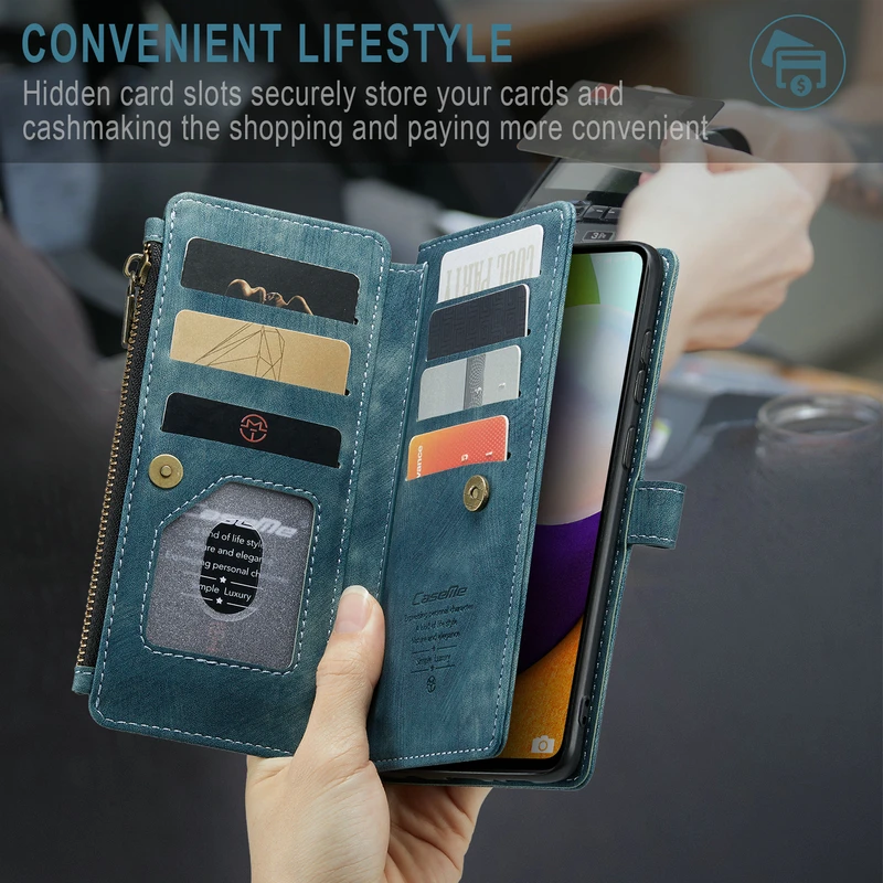 Wallet Case for Samsung Galaxy S22 Ultra S21 FE S20 S10 Plus A12 A13 A22 A32 A33 A51 A52 A53 A54 A72 S23 5G Leather Phone Case