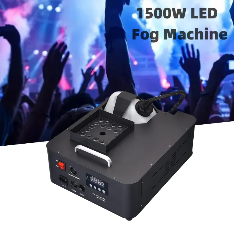 

NEW 1500W Led Upward Spraying Smoke Machines 24X3W Rgb Full Color With Remote Control For Party Wedding Professional Events