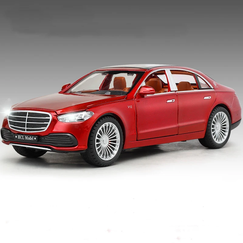 High Simulation 1/22 Maybach S600 Alloy Car Model Diecasts Metal Vehicle Car ModelSound and Light Collection Kids Toy Gifts barbie car Diecasts & Toy Vehicles