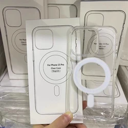 Crystal Clear Magnetic Wireless Charging Case with Acrylic Cover for iPhone 7-8-SE (Clear)
