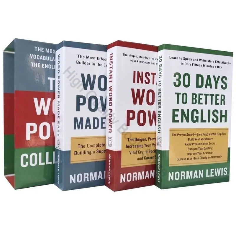 

1 Book Set Norman Lewis: The Power of Words Instant Vocabulary Power Improve English In 30 Days Learning English Books