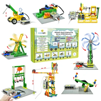 Kidsbits Smart Engineering Kit per Arduino compatibile con la serie Lego supporta lo studio di programmazione dei graffi pacchetto elettronico fai da te