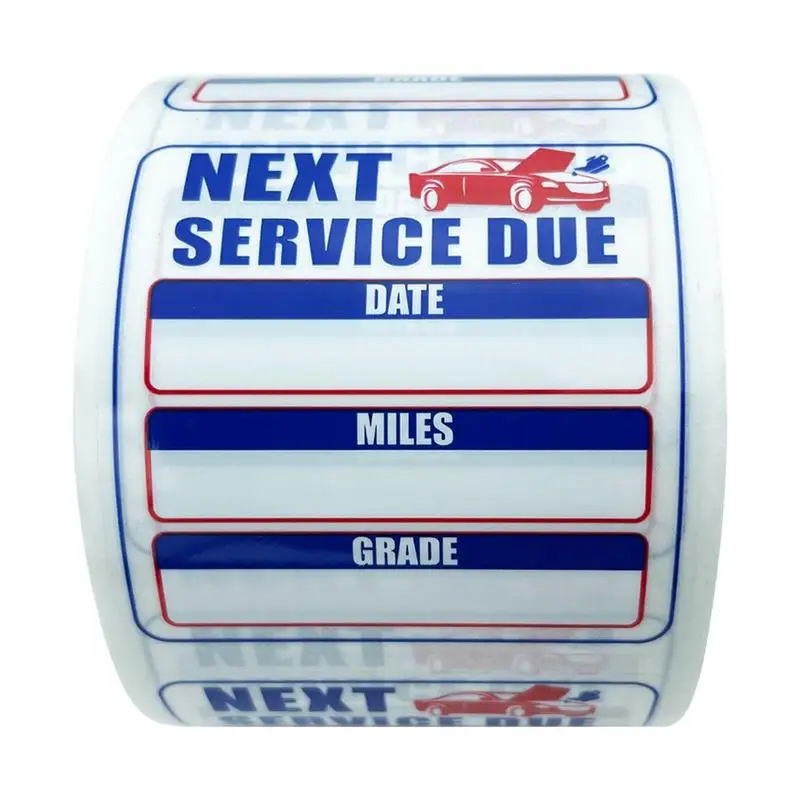 

250 Pcs Oil Change Reminder Stickers Labels Removable Auto Maintenance Service Due Windshield Sticker Auto Maintenance Sticker