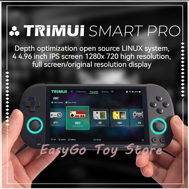 

TRIMUI Smart Pro Handheld Game Open Source Console Retro Arcade Hd 4.96 Inch Ips Screen Game Console Linux System Battery Life