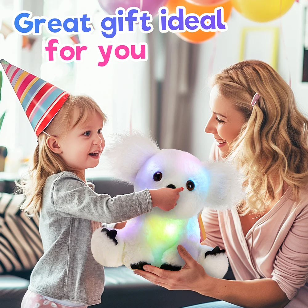 25cm Glowing Koala Doll Musical Light-up Stuffed LED Soft Animals Plush Toy Night Lights Lullabies Birthday Gifts Girls plush toy