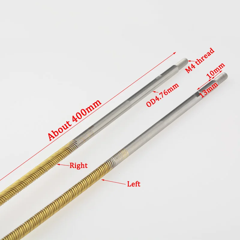 Détail de l'extrémité de l'arbre flexible avec écrou hélice et joint, compatible gauche ou droite.