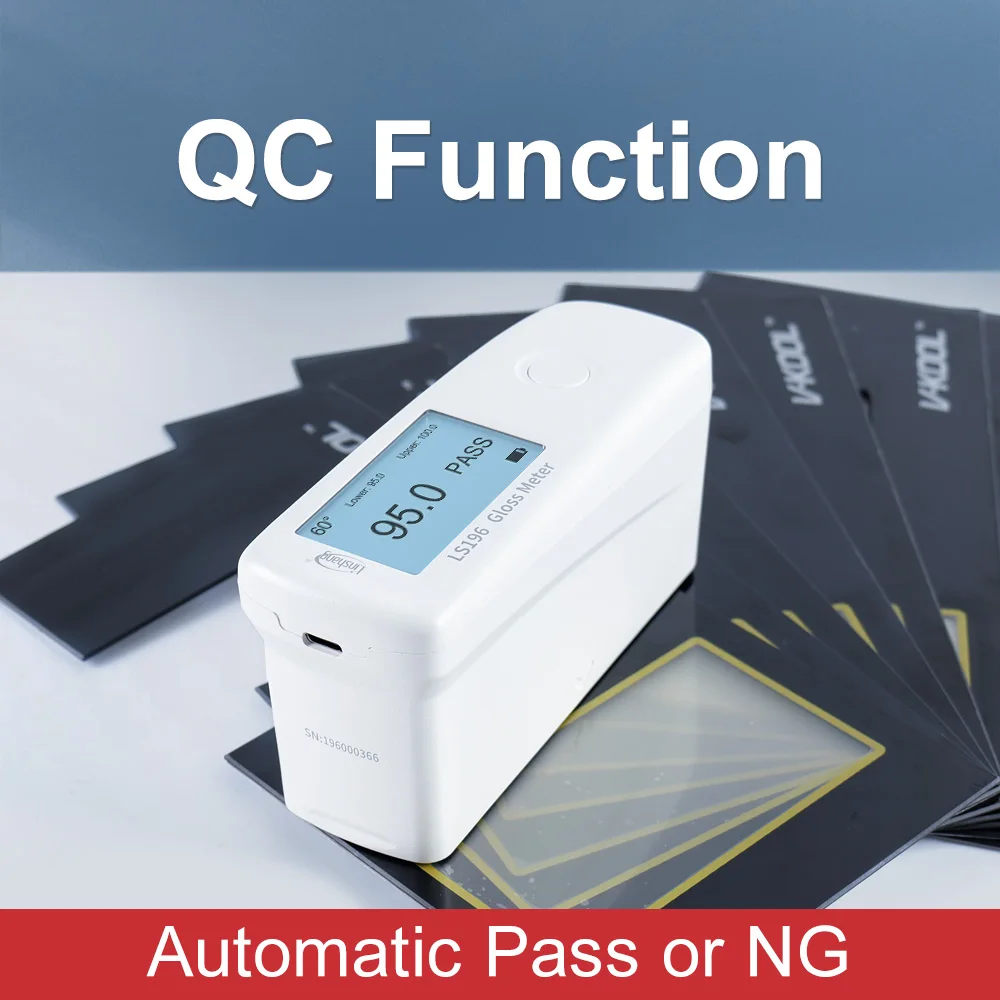 Gloss Meter 60 Degree Glossmeter Surface Glossiness Measurement Device Metal Gloss Tester for Paint Ink Ceramic Marble LS196