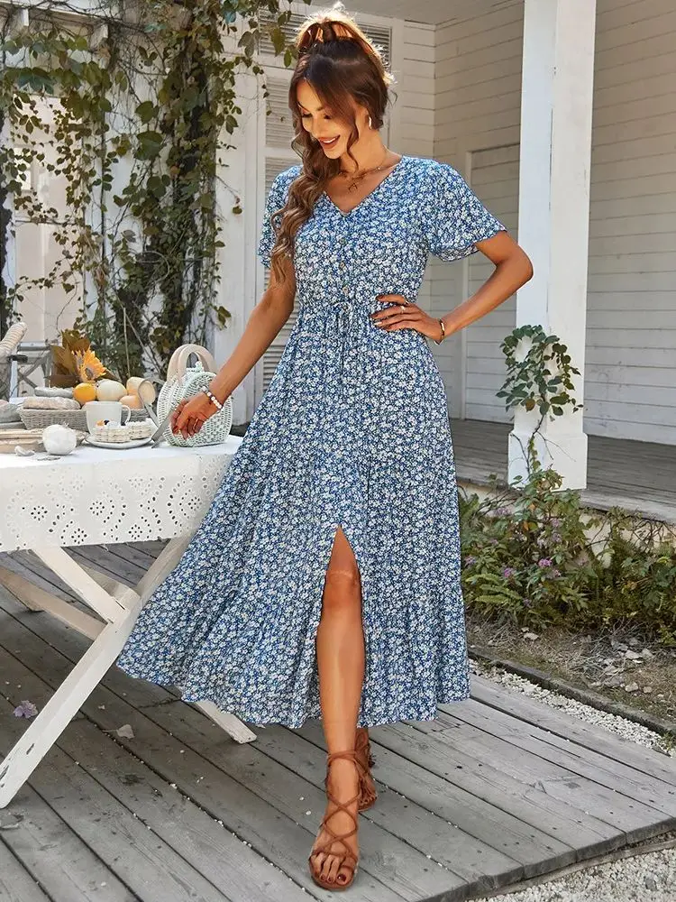 HAOLEI Vestito Donna Mare 2025 Offerte Leggero Vestiti Estivi Vestito Spiaggia Comodi Cotone Senza Maniche Abiti Prendisole Curvy Eleganti Abito Casual Taglie Forti Copricostume Abiti Corto Spiaggia