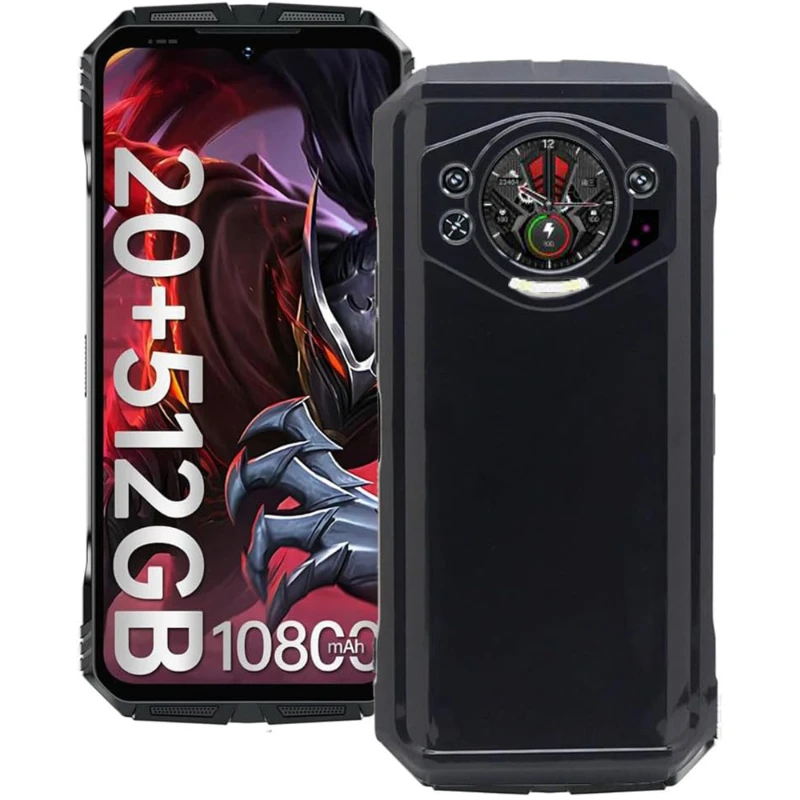 Cover Per Doogee S119 Con 2 Pezzi Vetro Temperato – Custodia Morbida In TPU Antiurto, Sottile, Protezione Per Fotocamera, Nero - copertina