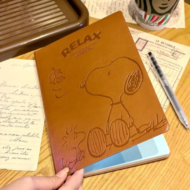 Cuaderno de Snoopy A5 de Cuero Vintage 3