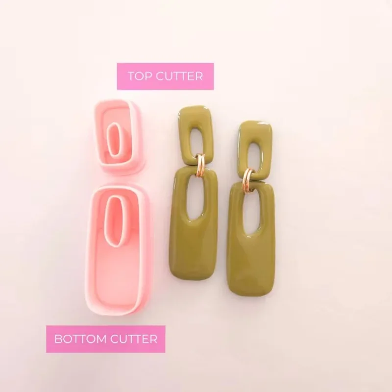 Polymer clay cutter set STATEMENT NO DRILL elongated daggers boho abstract geometric shape large earring tools