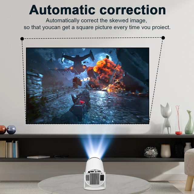 Proyector 4K compatible con Android 11 Dual Wifi6 200 ANSI, compatible con  Allwinner H713 BT5.0 1080P 1280 x 720P Home Cinema Outdoor Portable  Projetor (color: Hy300, tamaño: enchufe AU) : Electrónica 