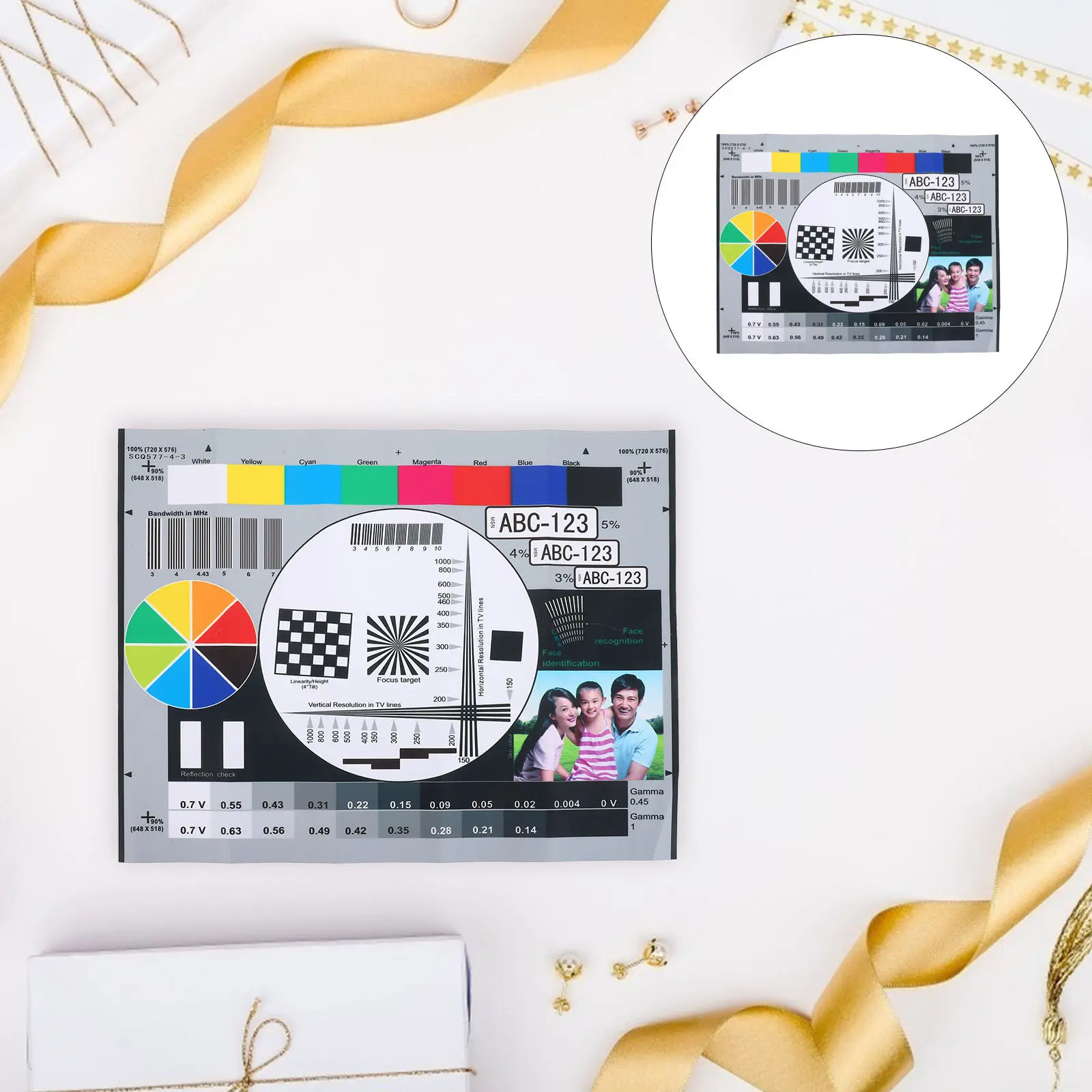 모니터용 색상 보정 컬러 휠 차트 카메라용 해상도 디스플레이 테스트 카드 스튜디오 모니터링 액세서리