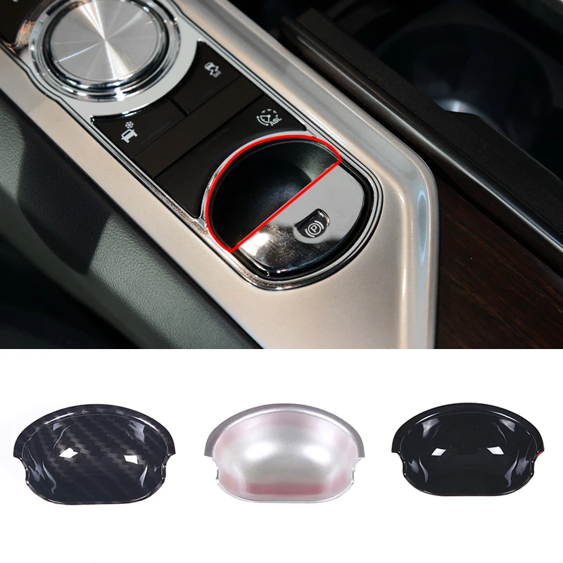

For Jaguar XF XJ 2008-2015 ABS Carbon Fiber Style Electronic Handbrake Anti-Scratch Base Cover Sticker Car Interior Accessories