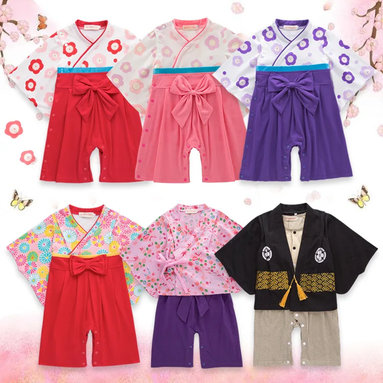 Baby Clothes Chinese Costume Baby Japanese Kimono Romper Baby