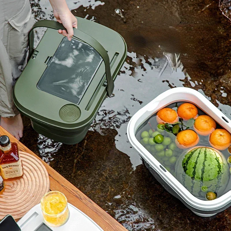 

Outdoor Camping Foldable Picnic Basket Installation Free Multi-purpose Portable Picnic Moisture-proof Portable Storage Bucket
