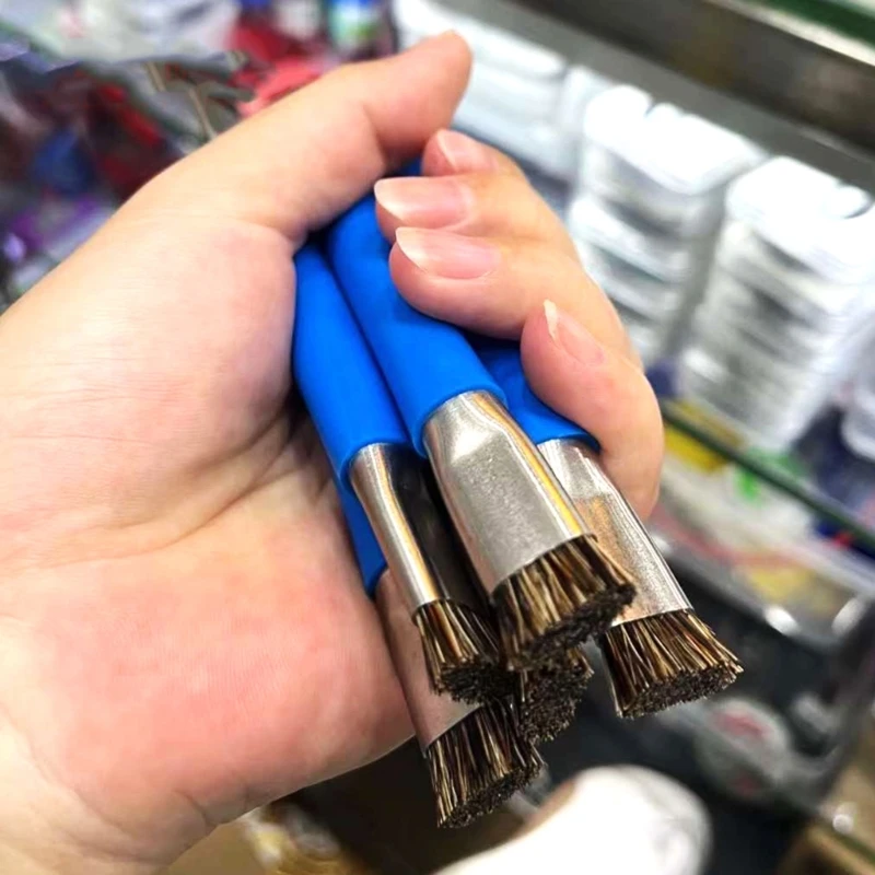 Steel Brush Anti-Static Motherboard Cleaning Brush for Phone IC Pad Repair Double Head Superfine Steel Wire