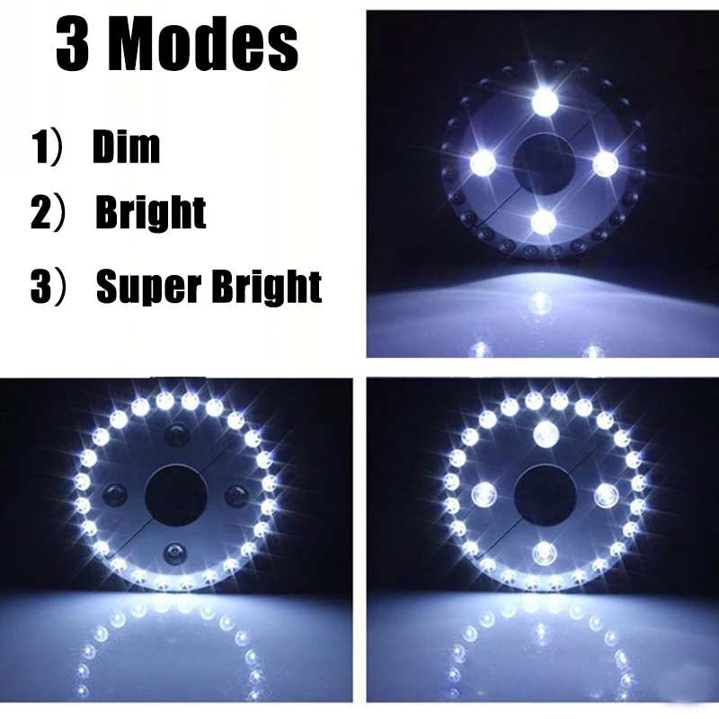 Patio Umbrella Lights 28 LED 3 Lighting Modes Detachable Umbrella Lights Outdoor Camping Courtyard Garden Emergency Light