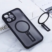 FONKEN Foldable Magnetic Phone Grip Stand for MagSafe,Ultra-Thin Metal Ring Holder Desktop Kickstand Accessory for iPhone 4