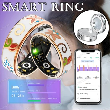 Color Enamel Craftsmanship Smart Ring Women Sleep Monitoring Blood Oxygen Monitoring Blood Pressure Multi-sport Modes For Xiaomi 1