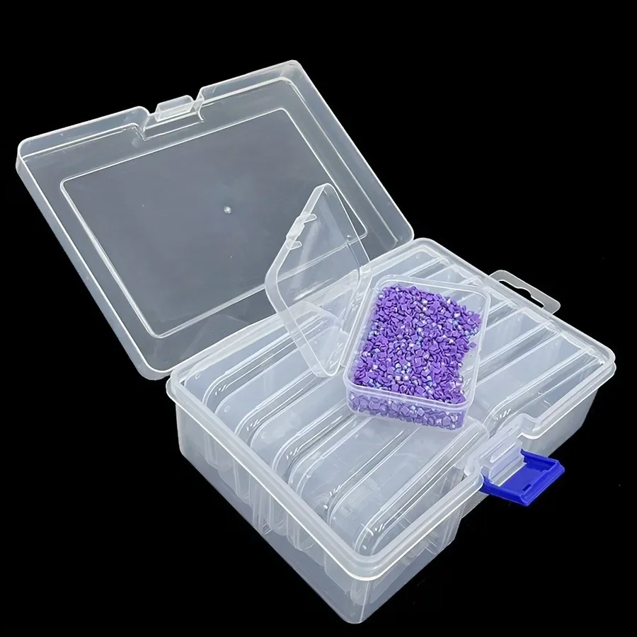 10/19/24/30 Grids DIY Beads Diamond Paint Crafts Transparent Plastic Storage Box Art Embroidery Jewelry Accessories