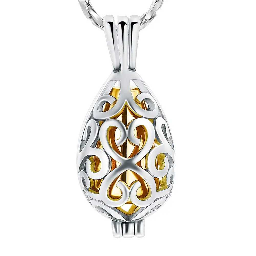 

Hollow Cremation Jewelry Waterdrop Urn Pendant Necklace Teardrop Ash locket Memorial Ashes Keepsake Jewelry for Human Pet
