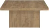 Zetta Square Cocktail Living Room Coffee Table Engineered Eco-Friendly Look Laminate Veneer Rustic Farmhouse Mango Brown 708068 5