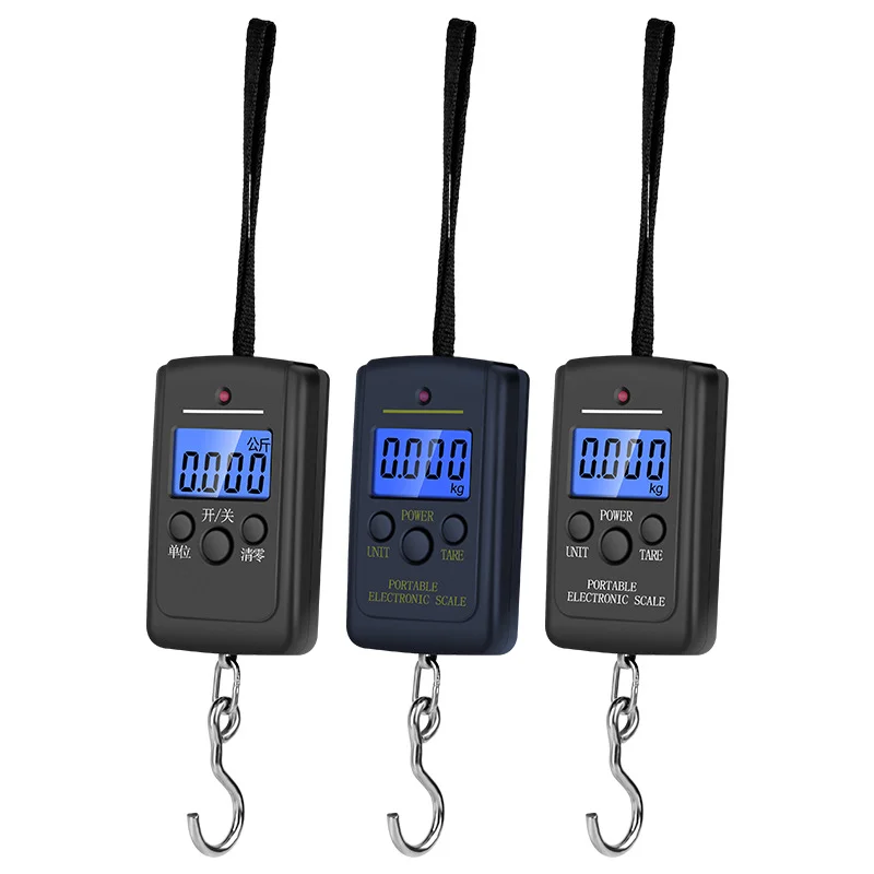Balance portable LCD 50kg avec mètre ruban rétractable 100cm - Pour peser poissons et légumes