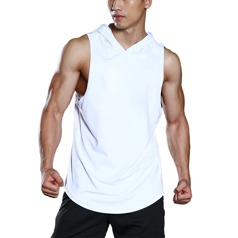 

2024 Brand New Men's Tank Tops Vest Sleeveless Tees For Male Hooded Man Vests Tops Hip Hop Men Tank Top T shirt