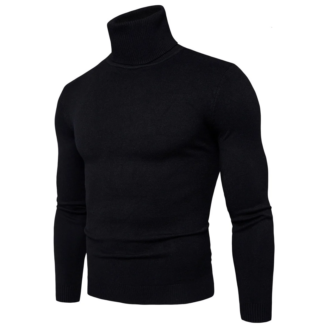 mens turtleneck 2021 New Men's Warm Turtleneck sweater Slim Fit Knitted Pullovers Tops Male Long Sleeve Solid Color Autumn Winter Sweaters M-3XL mens sweaters on sale