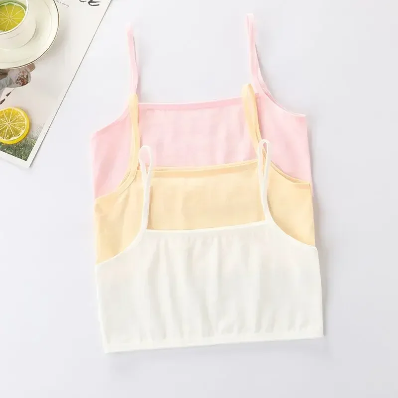 kids underwear 4pcs Baby Girls Solid Color Underwear Sport Wireless Small Training Puberty Bras Bra Undergarment Clothes