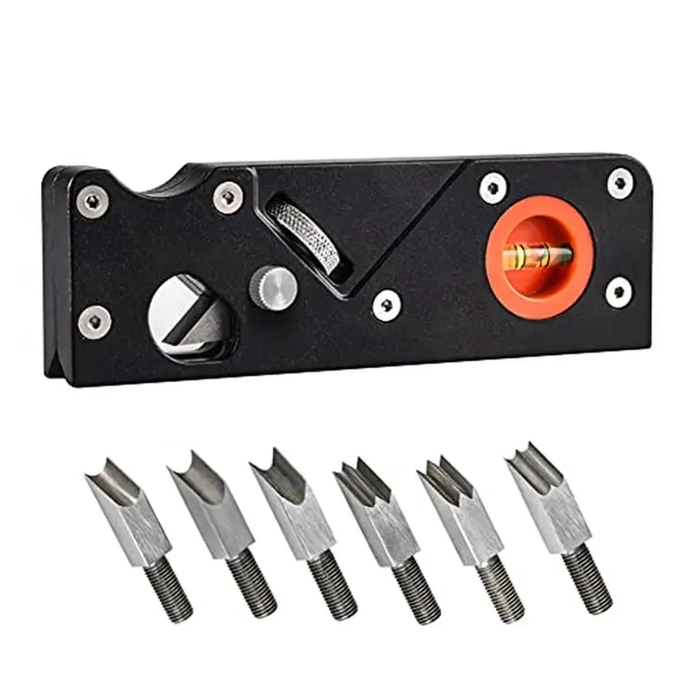 Woodworking Chamfer Plane Set with Extra Cutter Heads Manual Metal Wood Planer Edge Corner Chamfering and Trimming Sturdy and