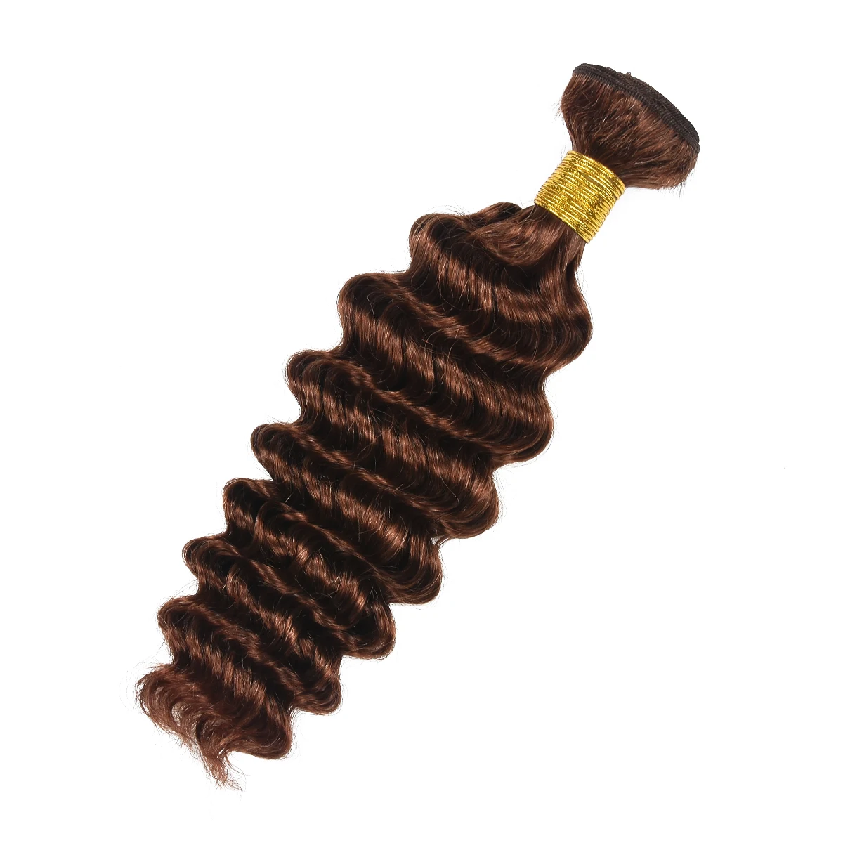 33# Deep Wave Human Hair Bundles Peruvian Remy Reddish Brown 1/3/4 Hair Bundles Deep Wave Human Extensions Weave