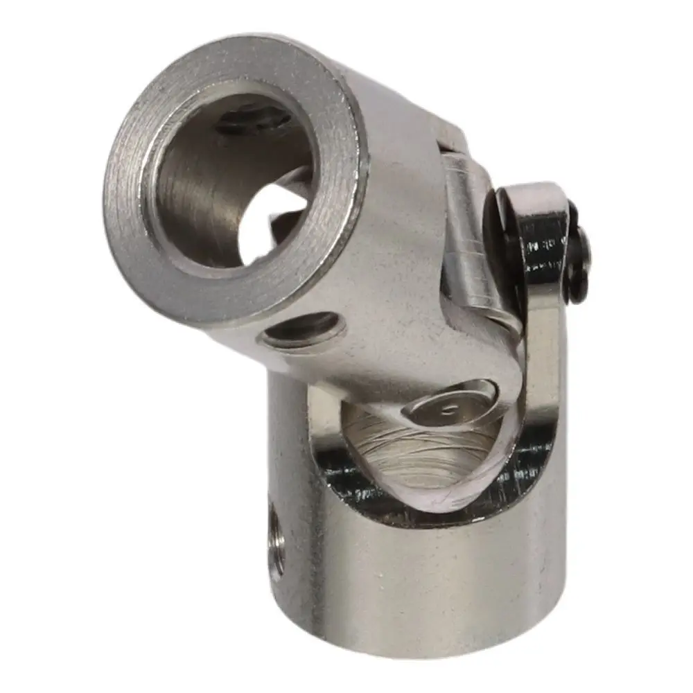 Aluminium Flexible Coupler Connection Joint Stainless Steel U Joint Coupler 8mm To 8mm Inner Dia Brushed Nickel Steering Universal Joint Coupling