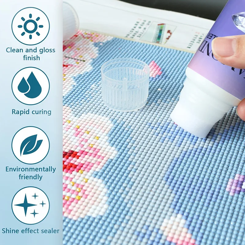 5D Diamond Painting Art Glue Diamond Painting Sealer Permanent Hold Shine Effect Puzzle Sealer Sticky Conserver diamond painting sealer,diamond painting,diamond painting accessories