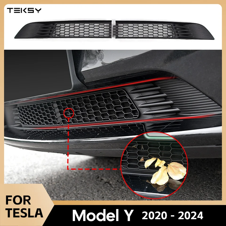 Front Grill Guard Grille Inserts Mesh For Tesla Model Y 2024 2023