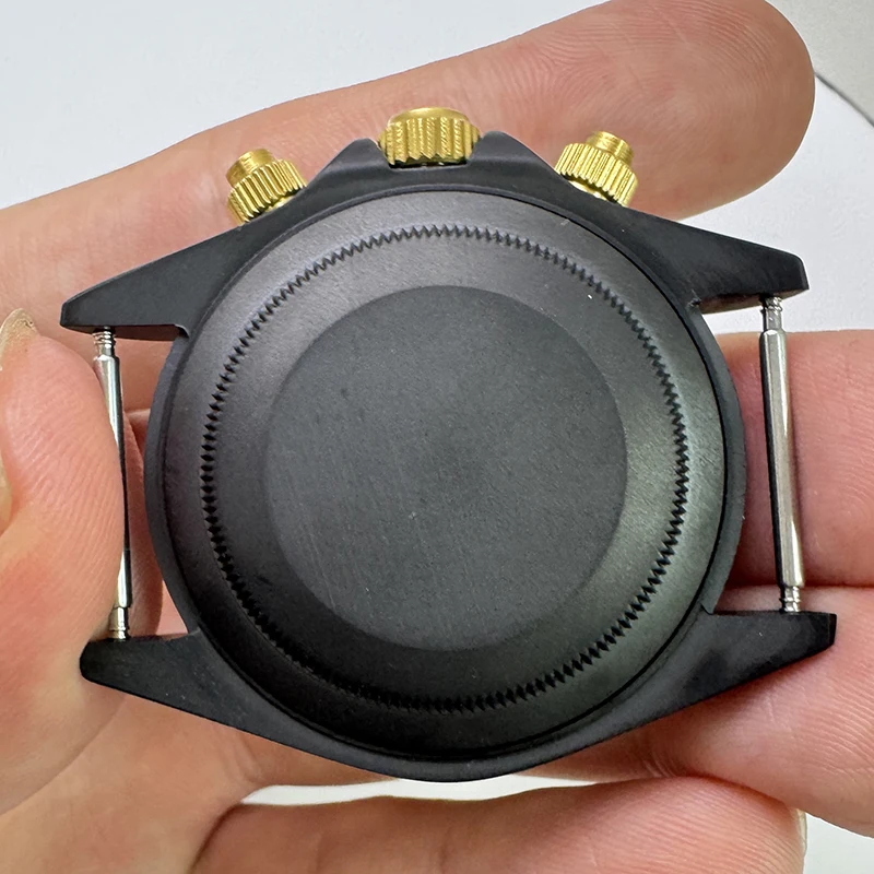316L Edelstahl 39mm VK63 Schwarzes Uhrengehäuse Saphirglas Keramik/Stahl Lünette Passend für VK63 Quarzwerk Uhrenzubehör – Detail 17