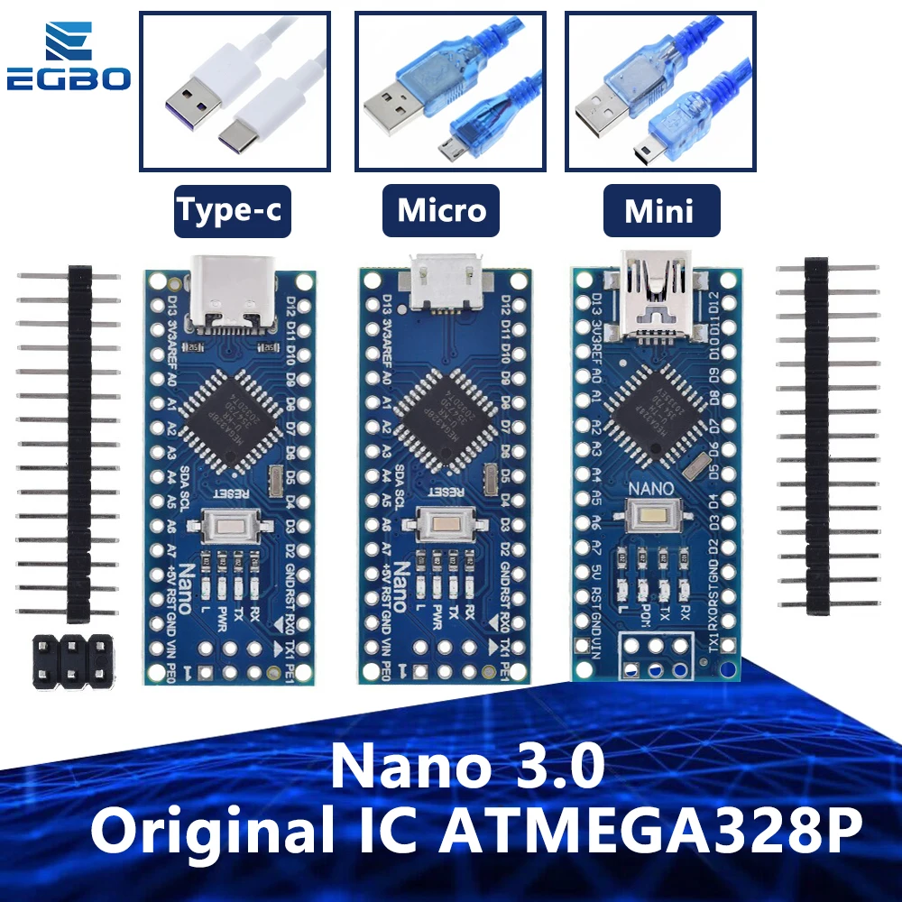 Type c Micro Mini USB Nano 3.0 With Bootloader Compatible Controller ...