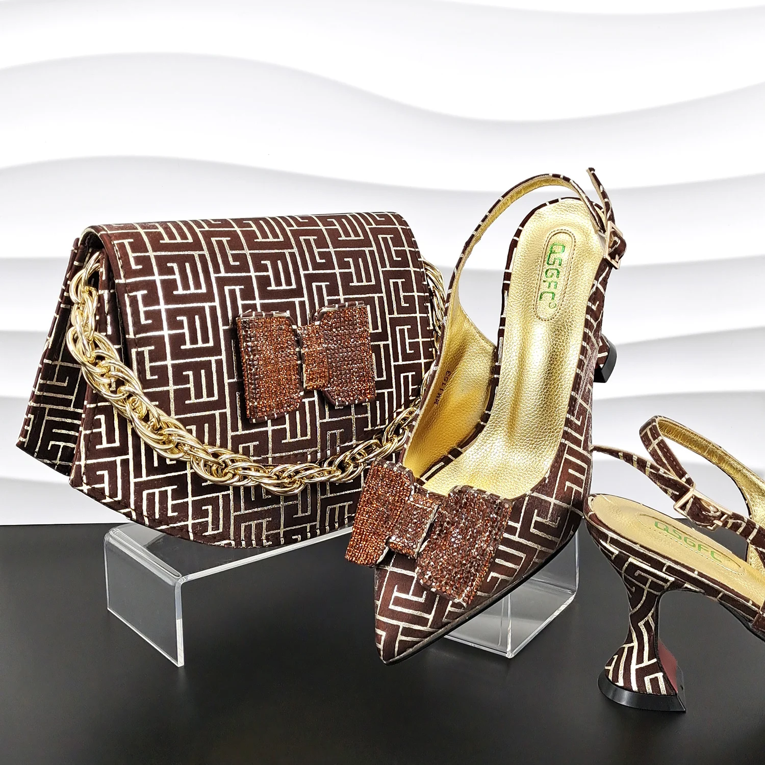 

Doershow Lastest Italian Design Fashion Style Ladies Shoes with Matching Bag Set 2024 Nigerian Shoes and Bag Set HTW1-4