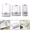 Metal tin silver black flip top storage box tool box coin candy key business card storage box with lid food tin box storage jar 2