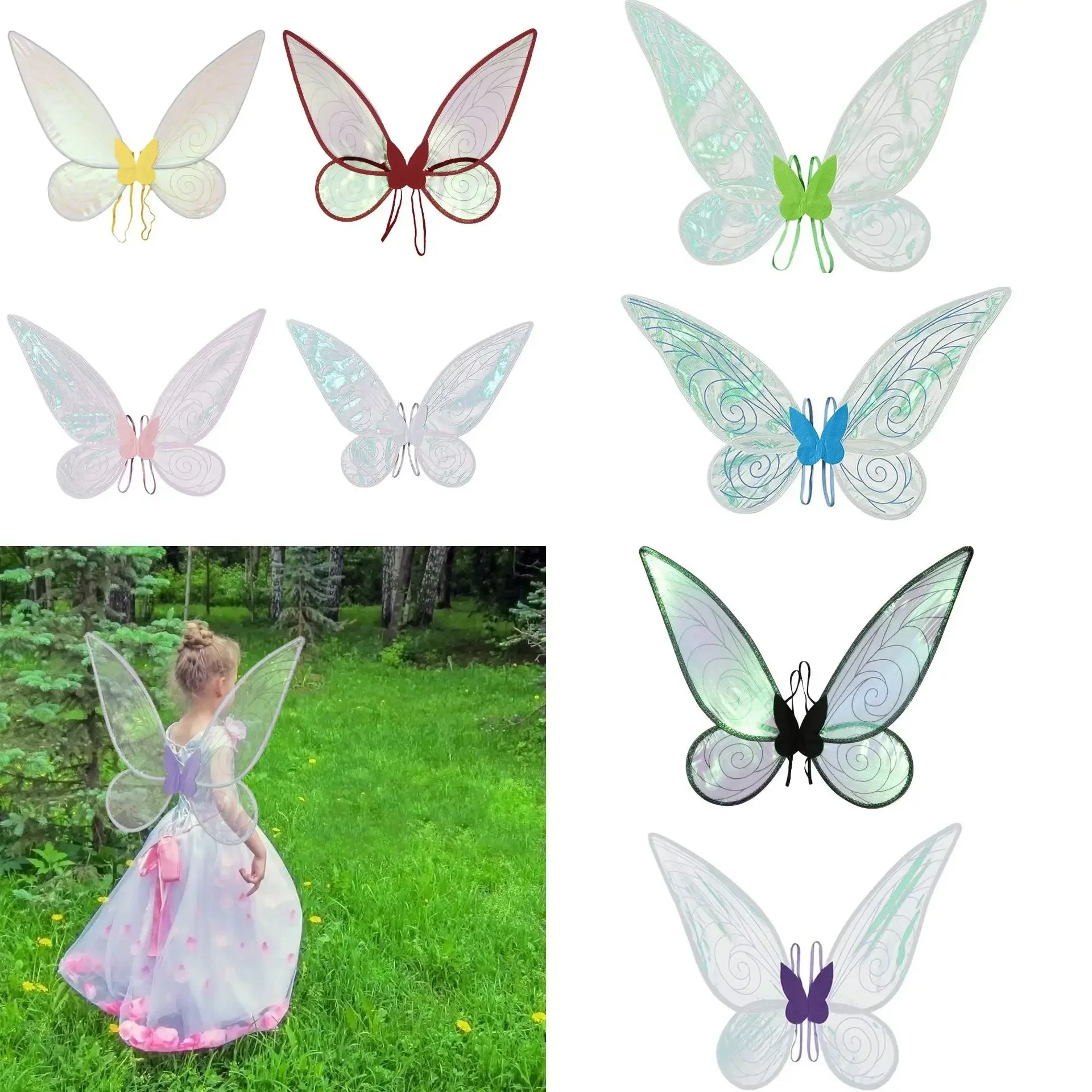 Sparkling Butterfly Fairy Wings Costume for Women & Girls - Perfect for Party, Cosplay, and Dress-Up