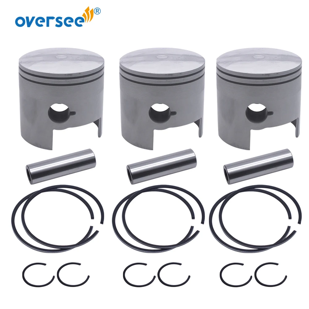 688-11636 Piston Kit 688-11605 Piston Ring +050 For Yamaha Outboard Motor 2T 75HP 85HP 90HP Parsun T85 Oversize 050 for yanmar 4tnv98 oversize piston